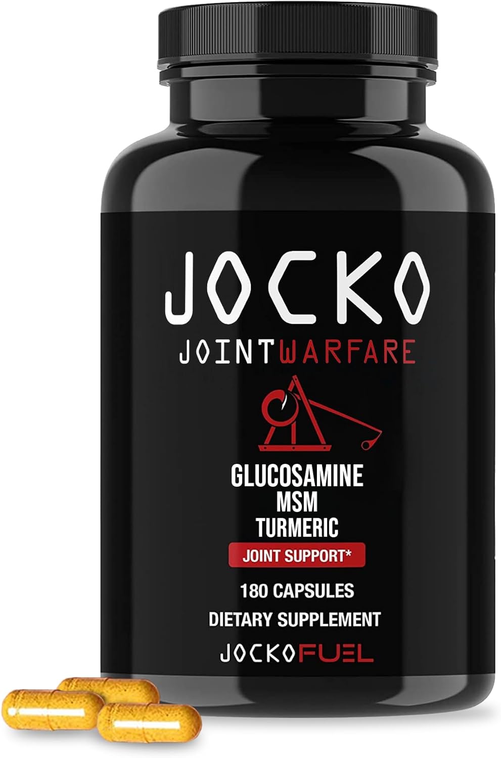 Jocko Fuel Joint Support Supplement - Glucosamine MSM for Joint Pain(180 Capsules)