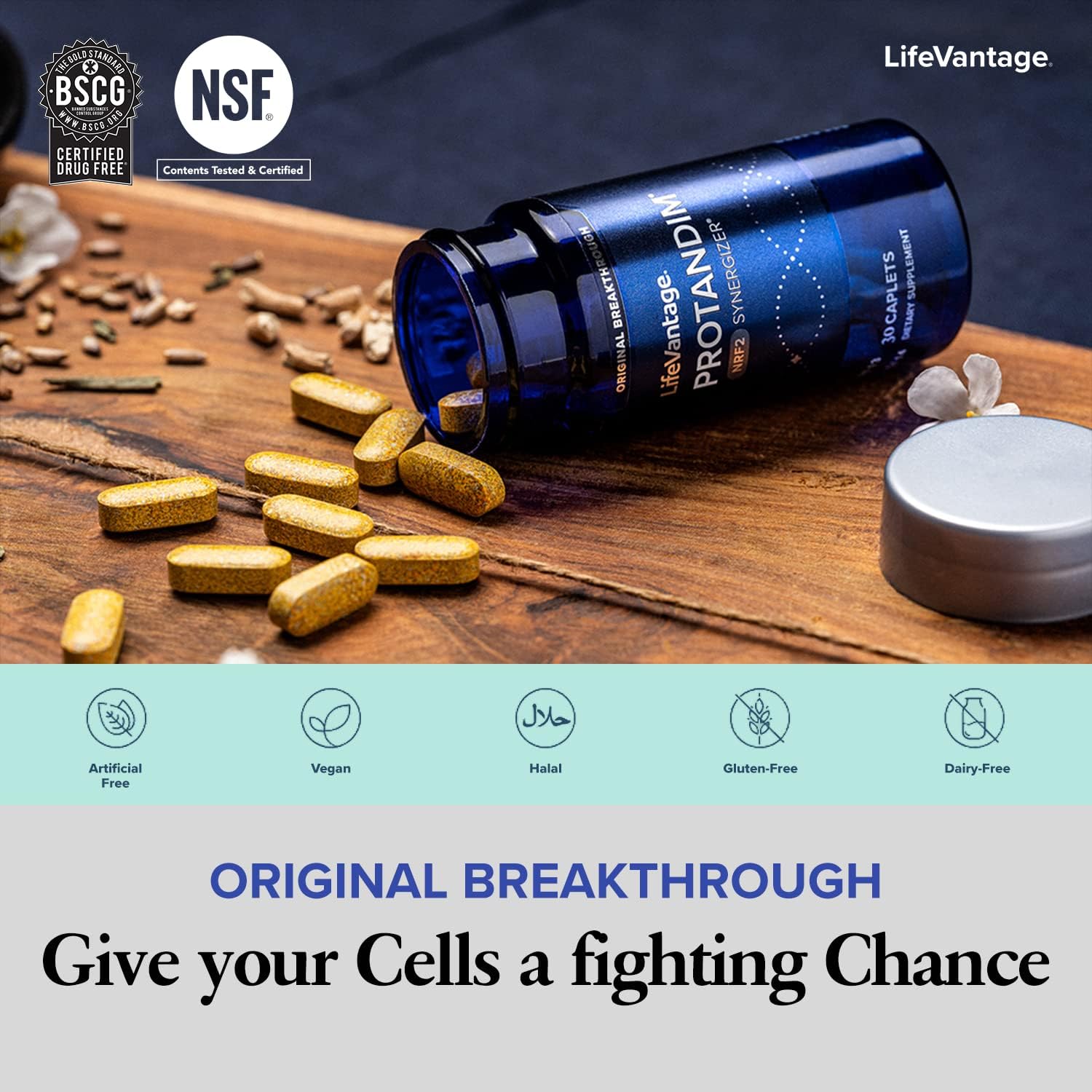 Protandim Nrf2 Synergizer (30 Caps) Nrf2 Activator, Healthy Aging Supplement, Antioxidants Fight Oxidative Stress, 5 Herb Blend, Supports Cellular Health, Ashwagandha, Turmeric, Milk Thistle