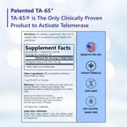 T.A. Sciences TA-65 Telomere Activation Supplement - 2.5 Times Potency, 90 Capsules