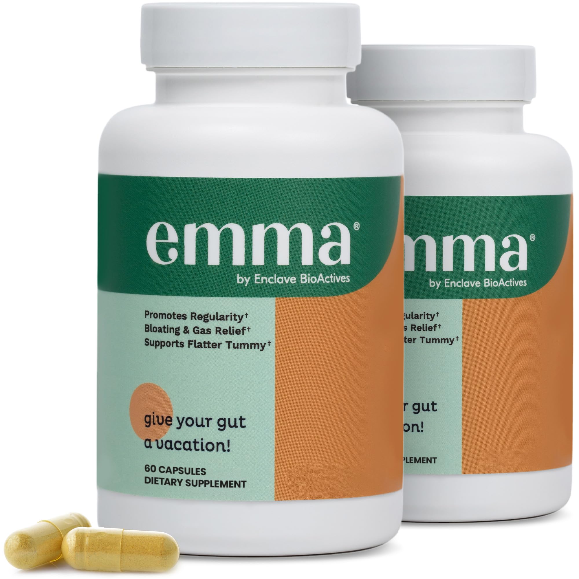 Emma Gut Health Doctors Endorsed Supplement - 60 Capsules - Relief from Gas and Bloating, Repairs Leaky Gut with Magnesium, Berberine, Vitamin D, Quercetin & More - Gut Health & Colon Cleanse Formula