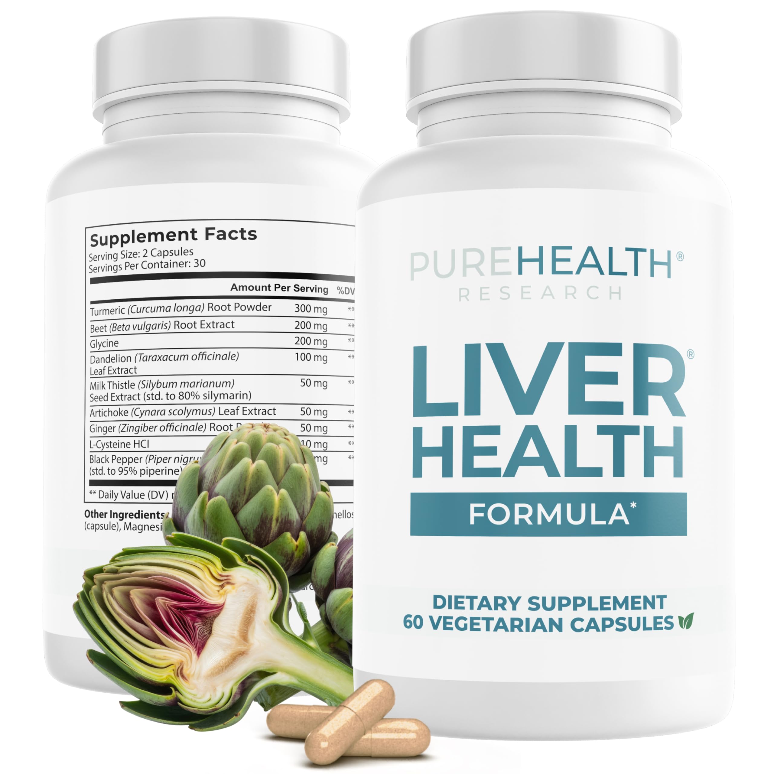 PureHealth Research Liver Health - Milk Thistle, Detox & Cleanse Repair Formula