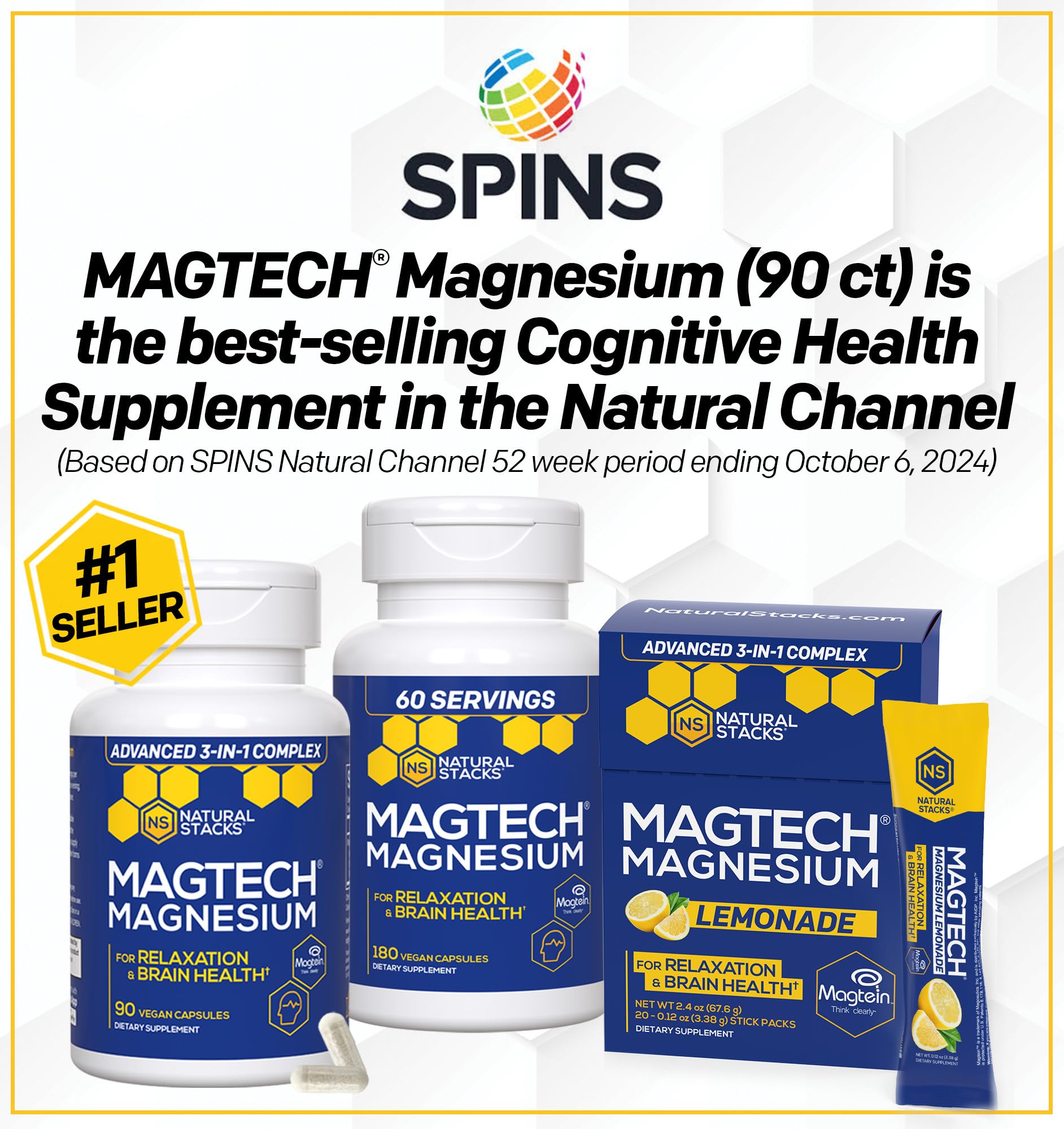 Natural Stacks MagTech  Magnesium Capsules- 90 ct
