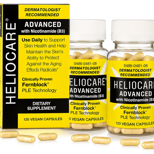Heliocare Advanced Niacin B3 : Fernblock PLE Extract 240mg Per Serving - Supports Skin Cell Health W/Antioxidant Rich Vitamin B3 Niacin 500 mg - 120 Vegan Capsules