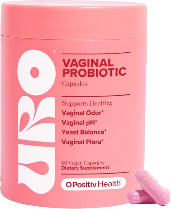 URO Vaginal Probiotics for Women pH Balance with Prebiotics & Lactobacillus Probiotic Blend - Women's Vaginal Health Supplement - Promote Healthy Vaginal Odor & Vaginal Flora, 60 Count